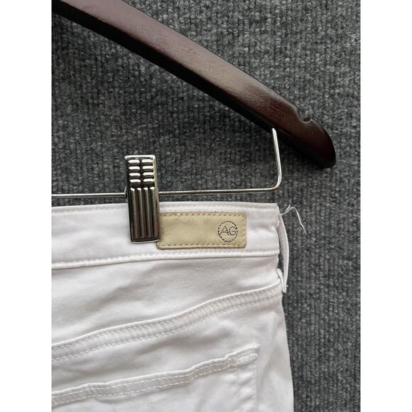 AG Adriano Goldschmied Jeans Womens 27 White The Prima Crop Cigarette Raw Hem - Picture 3 of 11